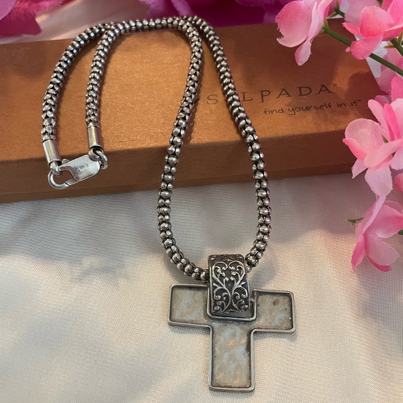 Silpada Sterling Silver Necklace & Cross pendant - Picture 4 of 16